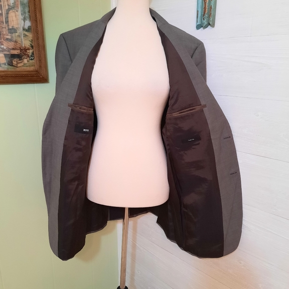 Hugo boss vtg USA virgin wool sport coat jacket sz 42 long - Picture 3 of 7